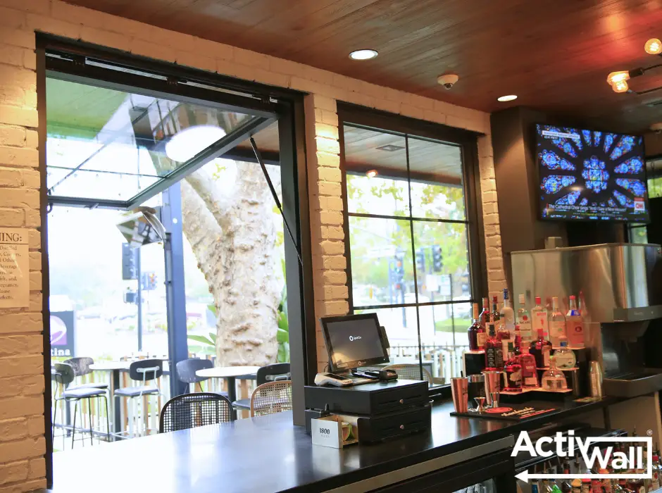 ActivWall Gas Strut Windows at a Taco Bell Cantina