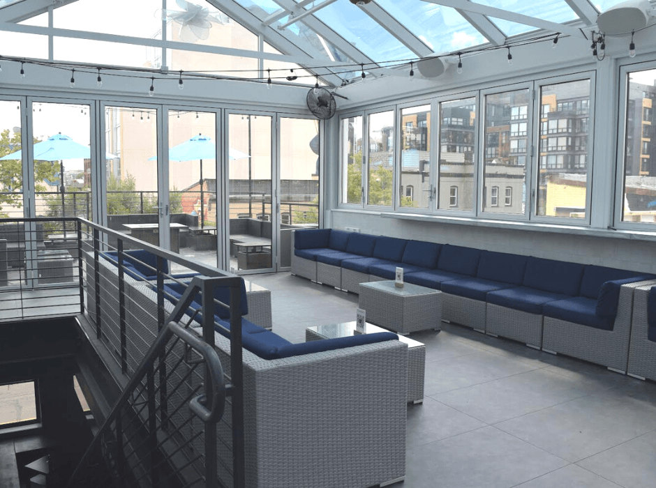 Rooftop Bar with ActivWall Windows and Doors