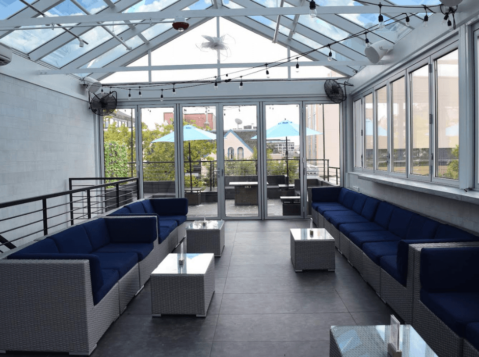 Rooftop Bar with ActivWall Windows and Doors
