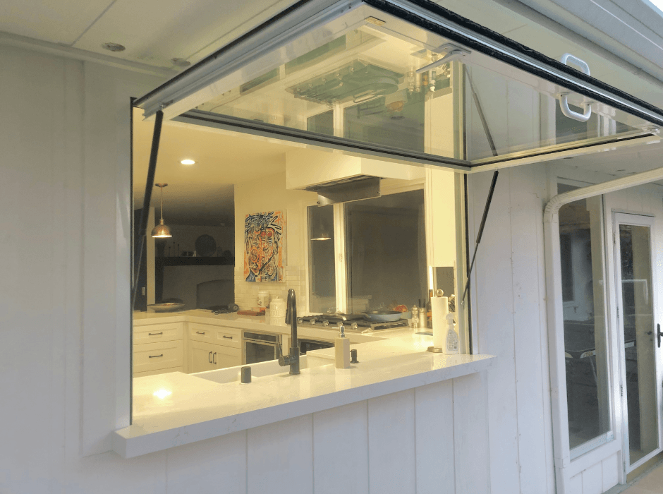 Gas Strut Window in Kitchen