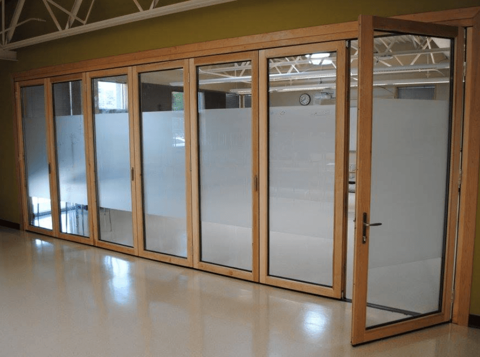 Folding Door with Frosted Glass