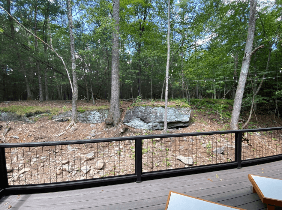 View from Little Rock Cabin AirBnB in New York