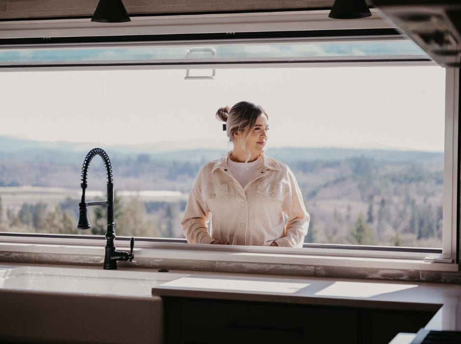 Cortney Smith of Torgy's Design Build with an ActivWall Gas Strut Window