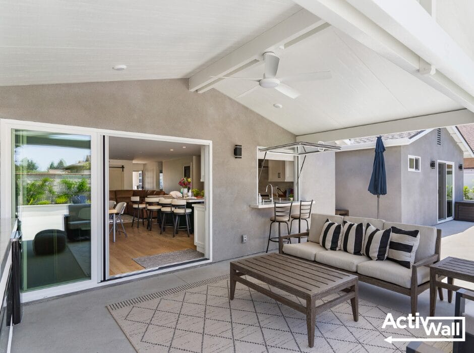 Poolside Home with an ActivWall Gas Strut Window