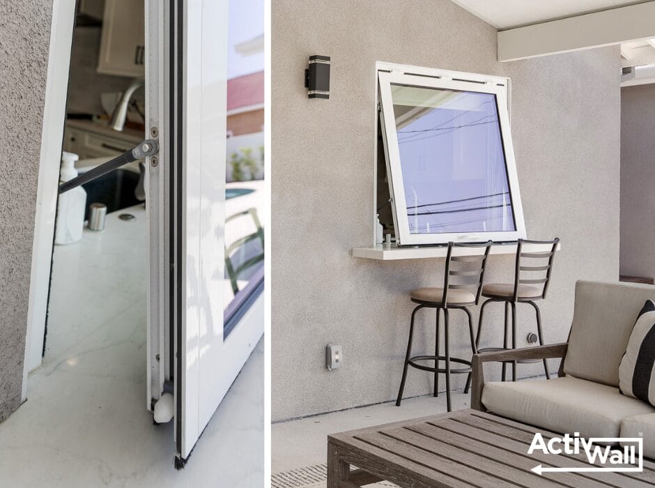 Poolside Home with an ActivWall Gas Strut Window