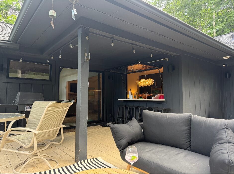 ActivWall Gas Strut Window overlooking a deck