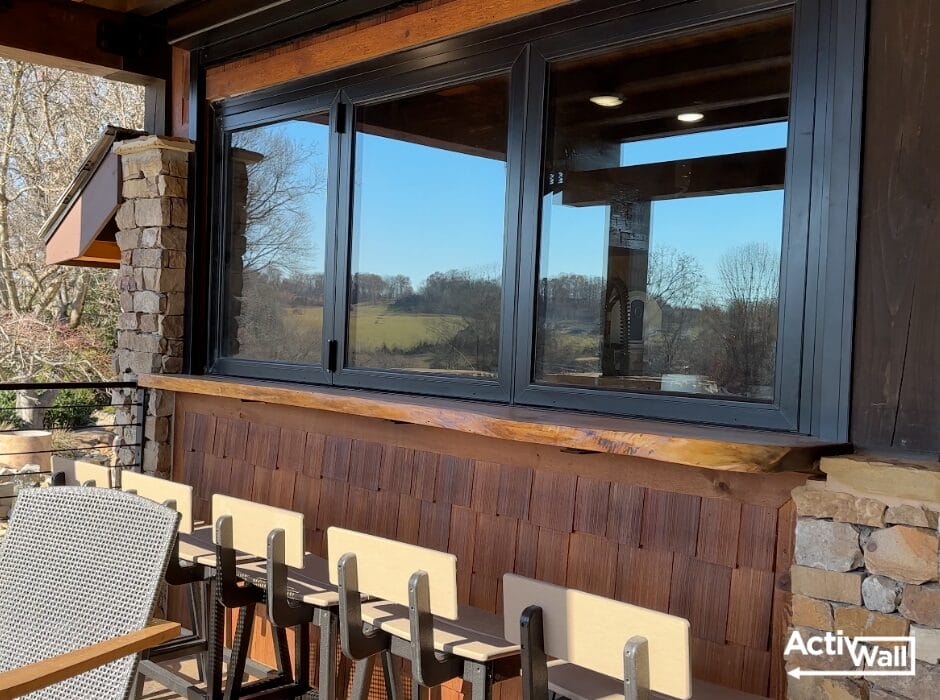 Rustic Cabana with Folding Window Closed