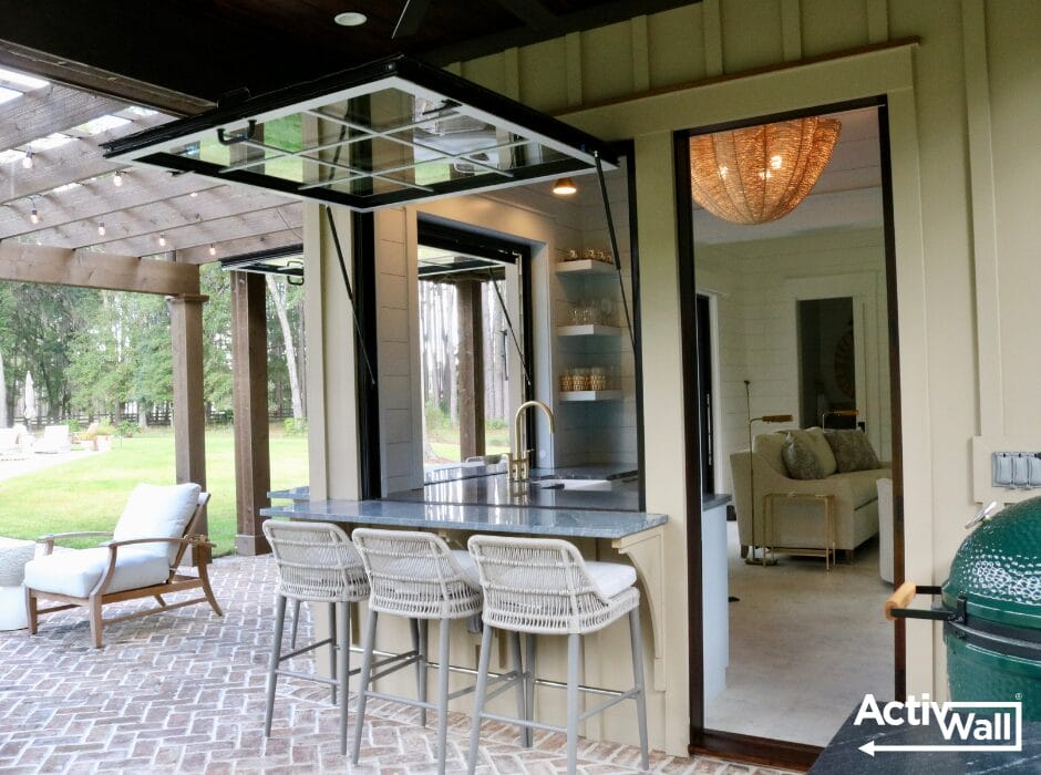 Pool House in South Carolina with ActivWall Gas Strut Windows