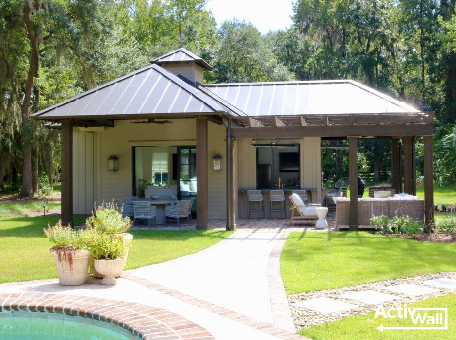 Pool House in South Carolina with ActivWall Gas Strut Windows