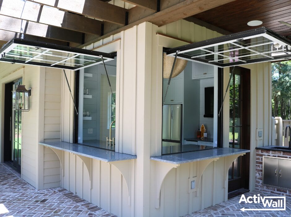 Pool House in South Carolina with ActivWall Gas Strut Windows