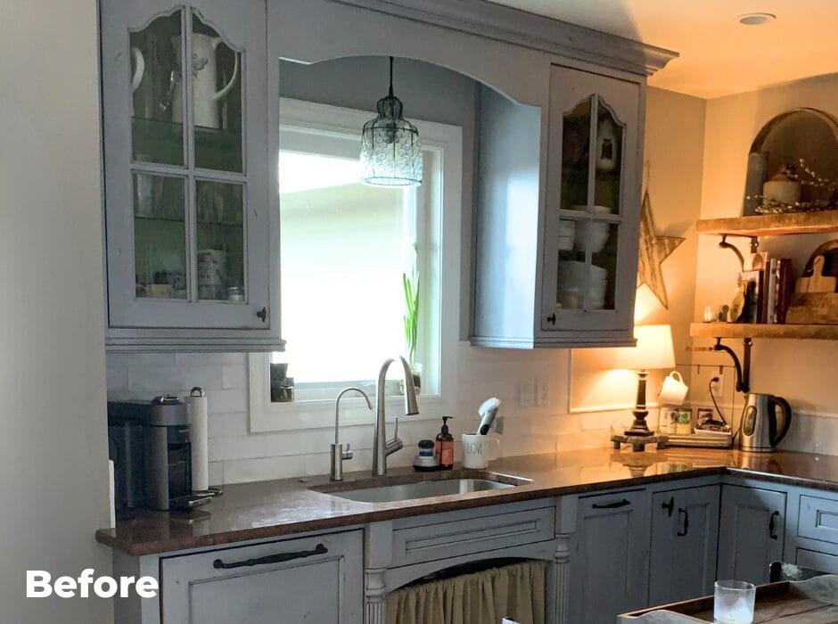 Before image of kitchen renovation