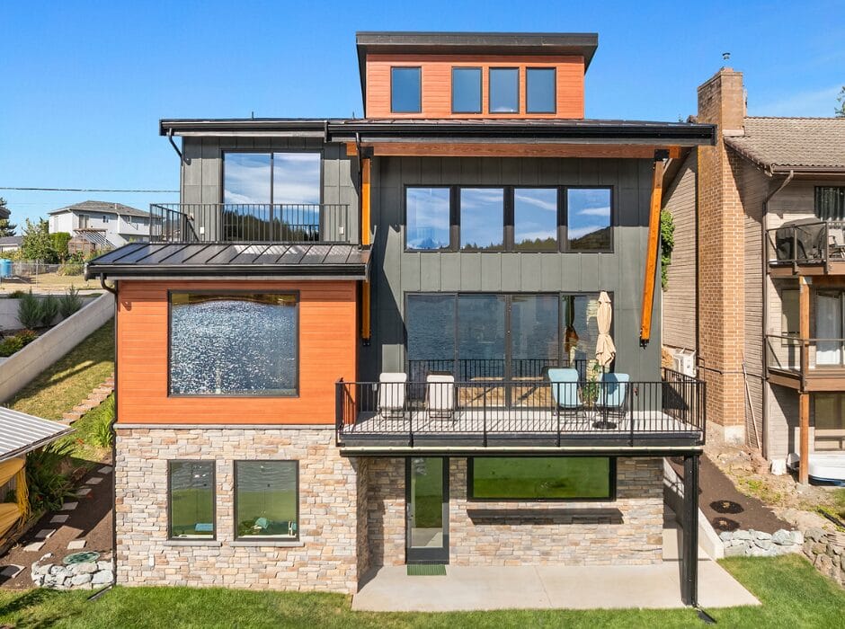 Lakefront Home with a Gas Strut Window