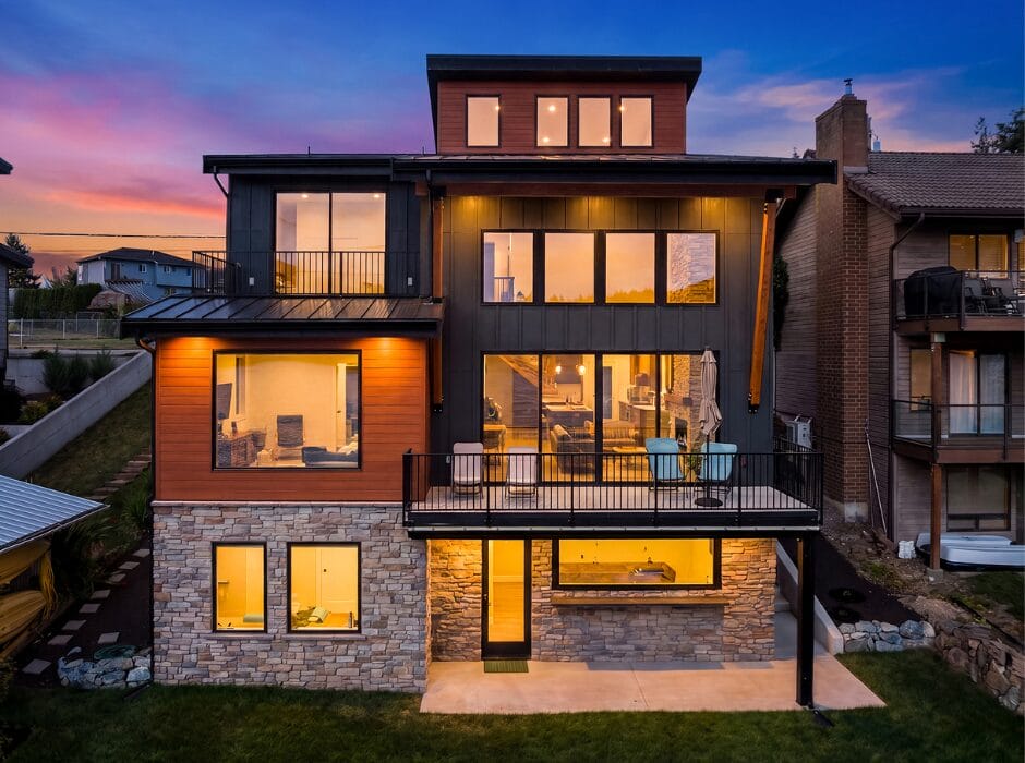 Lakefront Home with a Gas Strut Window