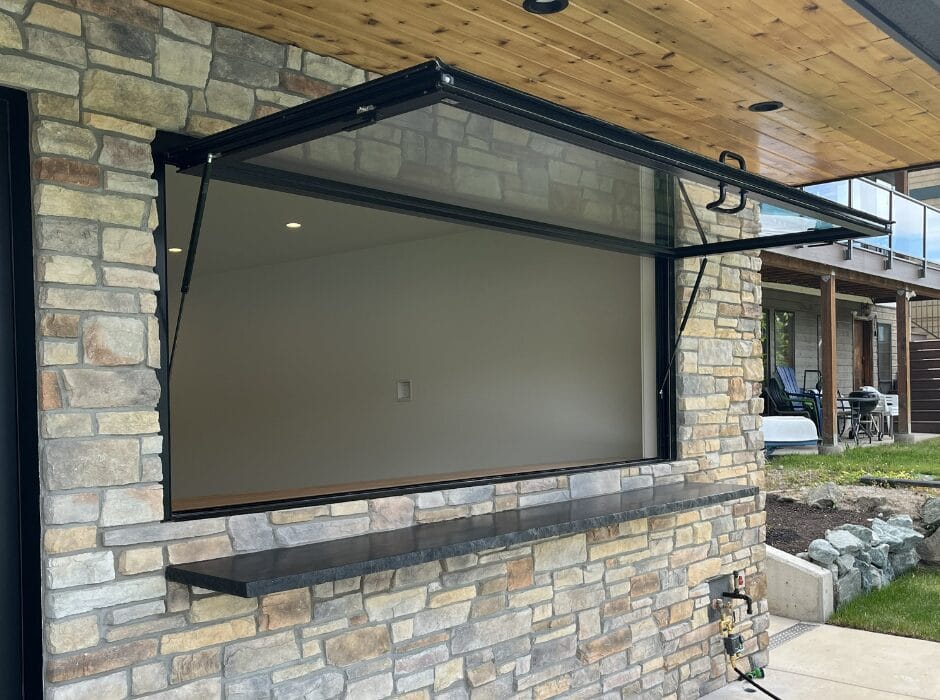 Lakefront Home with a Gas Strut Window